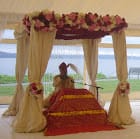 Palki or Mandap for destination Sikh Wedding outside gurdwara